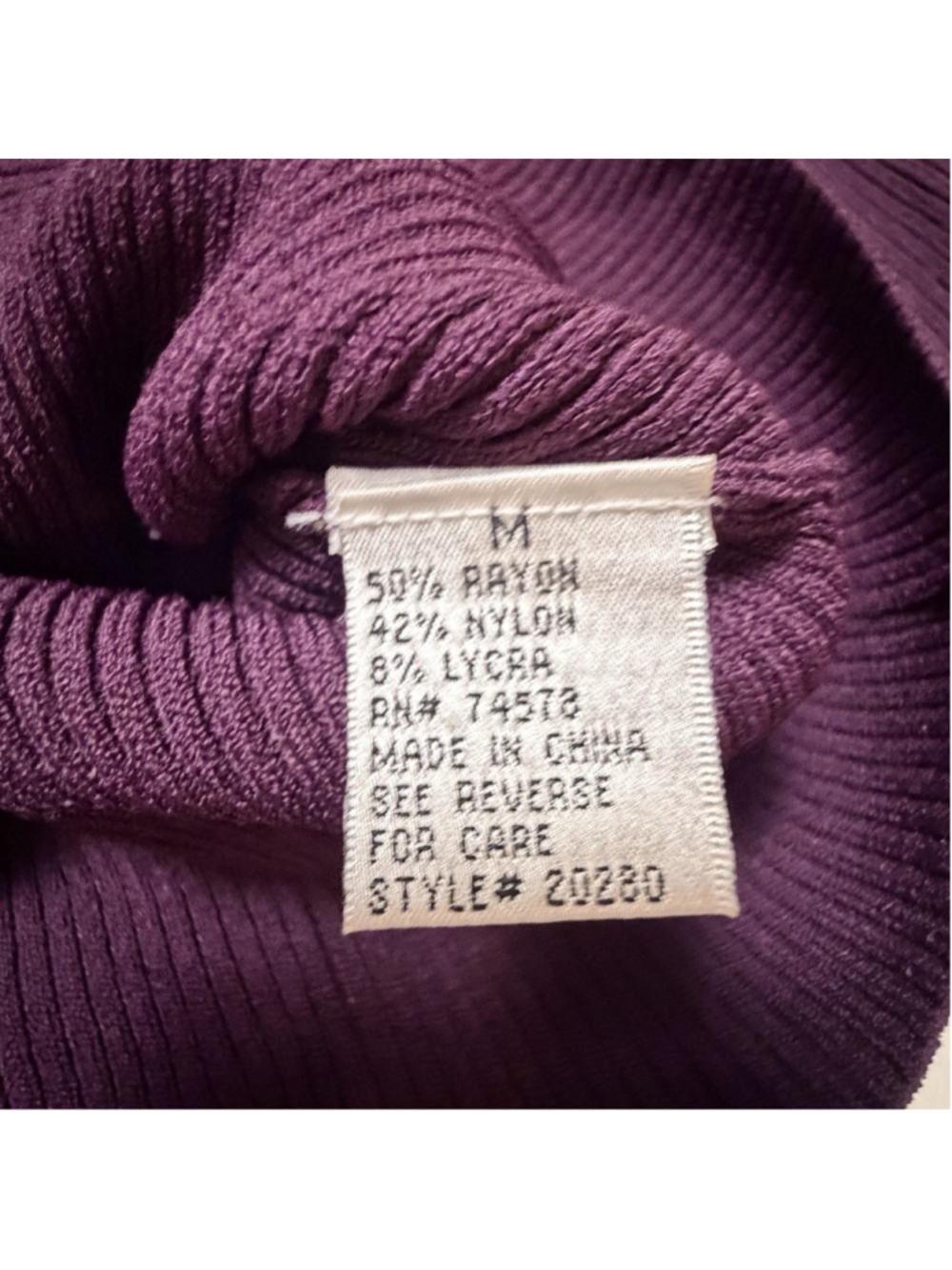 Cache Y2K 90s Purple M Gabrielle Solis Off Shoulder Beaded Zip Up Sweater Ribbed - Picture 11 of 16